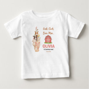 Boho Farm Animal 1st Birthday Cute Rustic Barnyad Baby T-Shirt