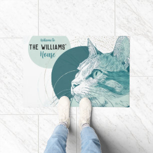 Boho Fatcat House Outdoor Mat