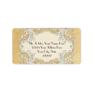 BOHO Faux Burlap n Lace gypsy modern mod style Label