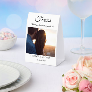 Boho Favor Photo Pedestal Sign