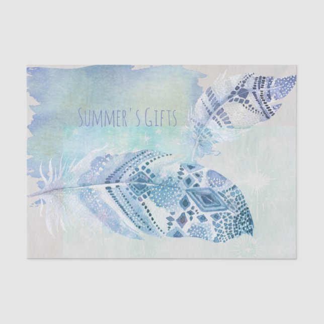 Boho Feather Gifts Tissue Paper (Front)