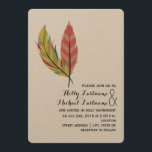 Boho Feather Wedding Invitation<br><div class="desc">A bohemian inspired wedding invitation featuring an illustration of two feathers.  Personalise the text.</div>