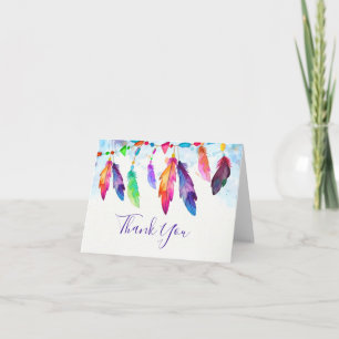 Boho feathers  card