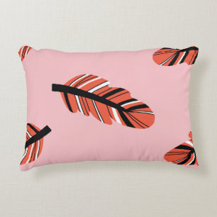 Boho Feathers: Vintage Repeat. Decorative Cushion
