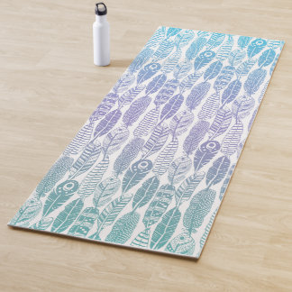 Boho Feathers Yoga Mat