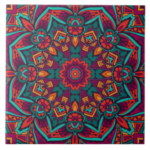 Boho Festive Mandala Tile