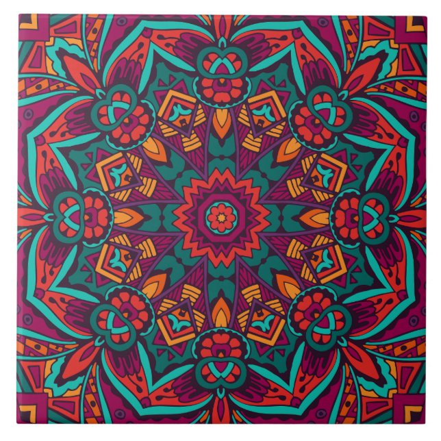 Boho Festive Mandala Tile (Front)