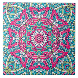 Boho Festive Mandala Tile