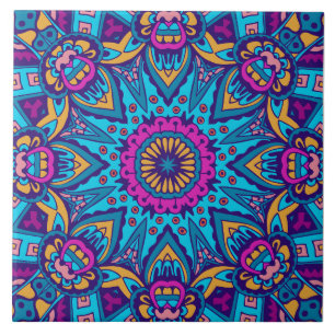 Boho Festive Mandala Tile