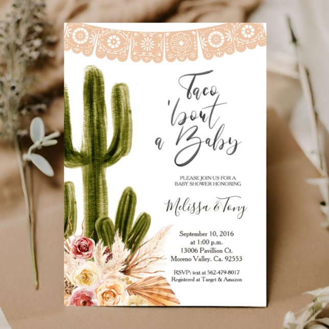Boho Fiesta Taco 'bout Love BABY Shower Invitation (Creator Uploaded)