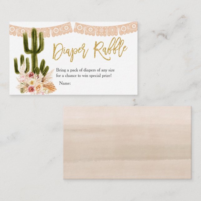 Boho Fiesta Taco 'bout Love Couple Enclosure Card (Front/Back)