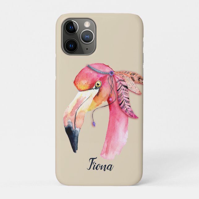 Boho Fiona Flamingo Personalised Case-Mate iPhone Case (Back)