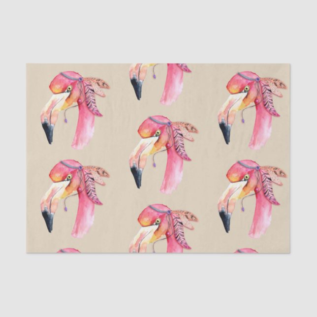 Boho Fiona Flamingo Tissue Paper (Front)