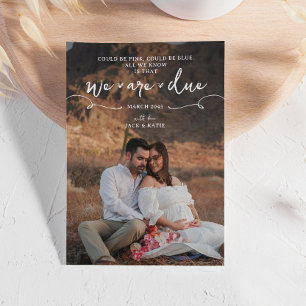 Boho First Baby Neutral Pregnancy Announcement