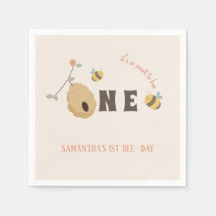 Boho First bee day 1st bee birthday Napkin