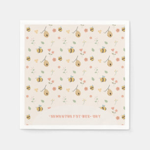 Boho First bee day 1st bee birthday Napkin