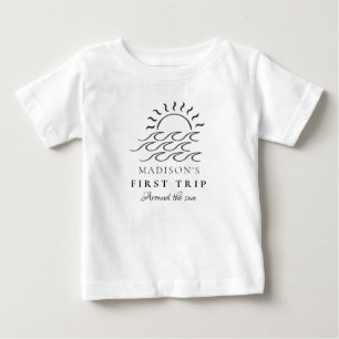 Boho First Trip Around The Sun 1st Birthday Party Baby T-Shirt