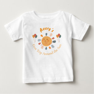 Boho First Trip Around the Sun Birthday Goodie Bag Baby T-Shirt