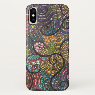 Boho Fling Swirls and Dots iPhone X Case