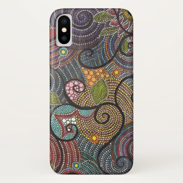 Boho Fling Swirls and Dots Case-Mate iPhone Case (Back)