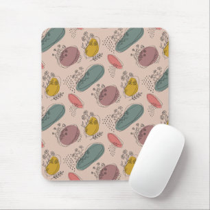 Boho Floral Abstract Mouse Mat