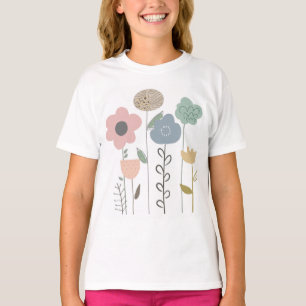 Boho Floral Abstract Wallpaper  T-Shirt