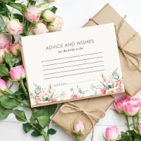 Boho Floral Advice and Wishes Bridal Shower