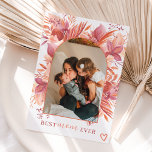 Boho floral arch best mum ever photo mother day card<br><div class="desc">Celebrate Mother's day with this cool and cute hand painted terracotta boho desert arch floral watercolor with a cool best mum ever quote script,  add your photo with pretty dried pressed flowers,  pampas in orange,  brown and terracotta.</div>