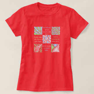 Boho Floral Art in Pastel Tones T-Shirt