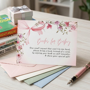 Boho Floral Baby in Bloom Baby Shower Enclosure Card