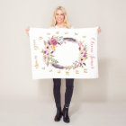 Boho Floral Baby Milestone Monthly Baby Blanket