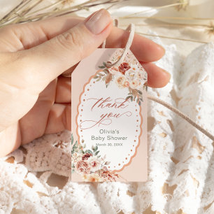 Boho Floral Baby Shower Thank You Gift Tags