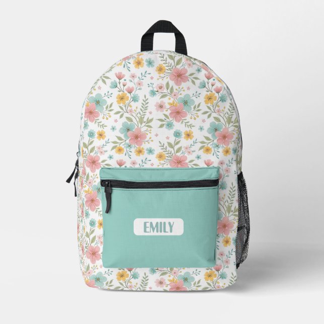 Boho Floral Backpack (Front)