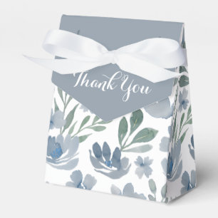 Boho Floral Beige Autumn Watercolor Thank you  Fav Favour Box