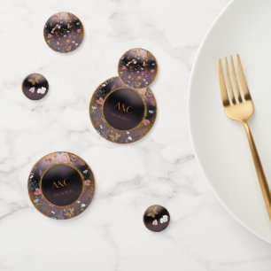 Boho Floral Black Butterfly Garden Wedding Confetti