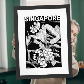 Boho Floral Blossoms Home Decor Wall Art Print