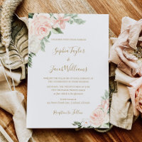 Boho Floral Blush Pink and Sage Green Wedding