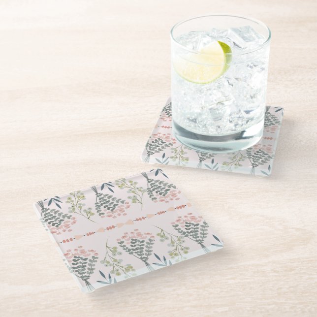 Boho Floral Bouquet Coaster (Angled)