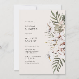 Boho Floral Bridal Shower Invitation