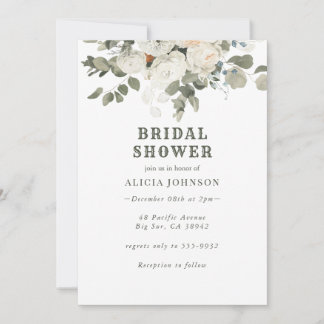 Boho Floral Bridal Shower Invitation