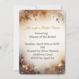 Boho Floral Bridal Shower Invitation