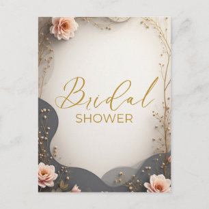  Boho Floral Bridal Shower Invitation
