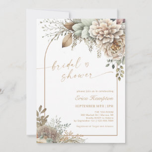 Boho Floral Bridal Shower Invitation