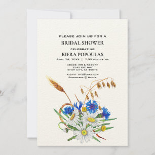 Boho Floral Bridal Shower Invitations - Elegant