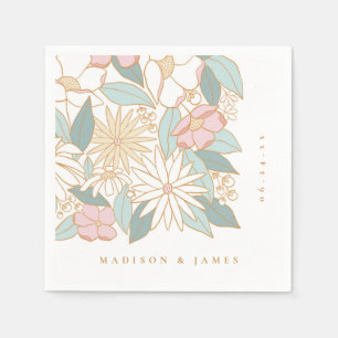 Boho Floral Bridal Shower Napkin