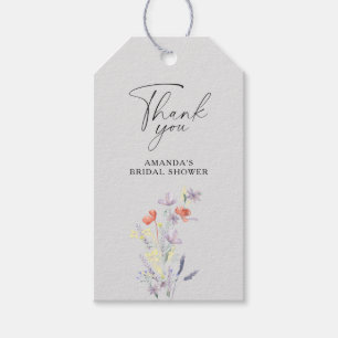 Boho Floral bridal shower thank you  Gift Tags