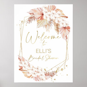 Boho Floral Bridal Shower Welcome Sign