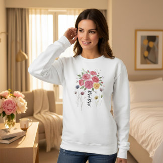Boho Floral Bulgarian Mum Mother’s Day Gift Sweatshirt