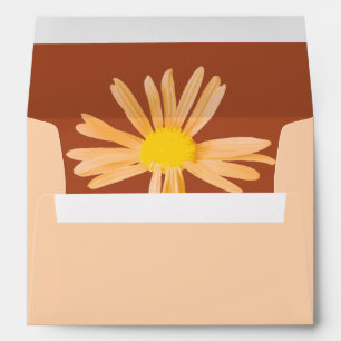 Boho Floral Burnt Orange Wedding Envelope