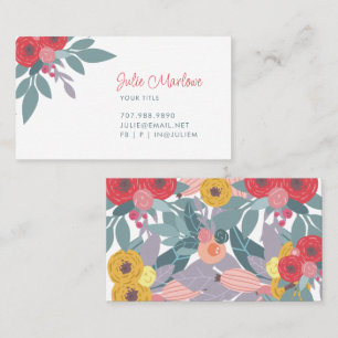 Boho Floral Business Card